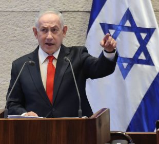 Fotografía de archivo del 2 de febrero de 2026 del primer ministro de Israel, Benjamín Netanyahu, pronunciando un discurso en Jerusalén (Israel). Foto: Portal rtve